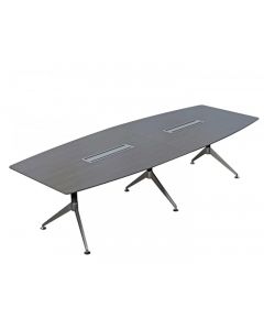 NERO CHAMFERED TOP EXECUTIVE BOARDROOM TABLE ANTHRACITE W3000MM