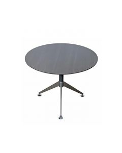 NERO CHAMFERED TOP EXECUTIVE 1000MM CIRCULAR MEETING TABLE ANTHRACITE FINISH