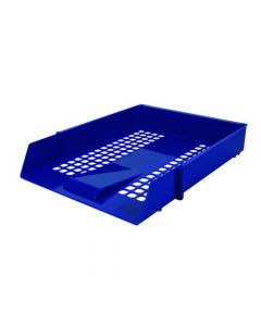 CONTRACT BLUE LETTER TRAY (PLASTIC CONSTRUCTION, MESH DESIGN) WX10052A (PACK OF 1)