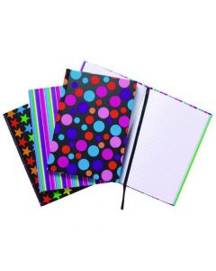 A5 FASHION ASSORTED FEINT RULED CASEBOUND NOTEBOOKS (PACK OF 5) 301651