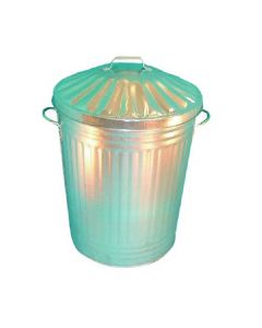 GALVANISED DUSTBIN WITH LID 90L 344197