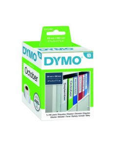 DYMO 99019 LABELWRITER LEVER ARCH FILE LABELS 190 X 59MM S0722480