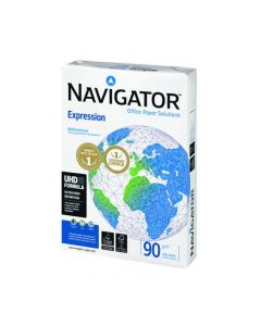 NAVIGATOR A3 EXPRESSION PAPER WHITE 90GSM (PACK OF 500 SHEETS, 1 REAM) NAVA390