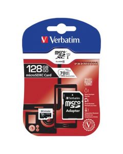 Verbatim Premium SDXC Micro Card 128GB with Adapter 44085