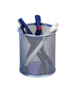 Q-CONNECT MESH PEN POT SILVER KF00846 (PACK OF 1)