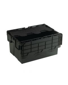 ATTACHED LID CONTAINER 54L BLACK 375814