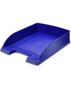 LEITZ LETTER TRAY ROBUST POLYSTYRENE HIGH SIDED WITH EXTRA LABEL SPACE BLUE REF 52270035 (PACK OF 1)