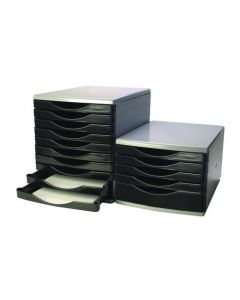 Q-CONNECT 5 DRAWER TOWER BLACK AND GREY (DIMENSIONS: L345 X W290 X H220MM) KF02253