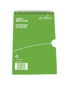 GRAFFICO RECYCLED SHORTHAND NOTEBOOK 160 PAGES 203X127MM 9100037 (PACK OF 1)