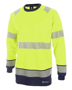BEESWIFT HIGH VISIBILITY  TWO TONE LONG SLEEVE T SHIRT SATURN YELLOW / NAVY S (PACK OF 1)