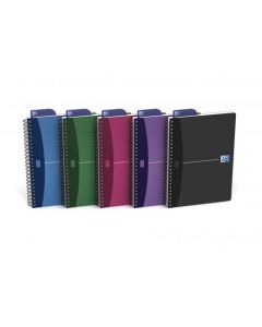 OXFORD POLY OPAQUE WIREBOUND NOTEBOOK A5 ASSORTED (PACK OF 5) 100101300