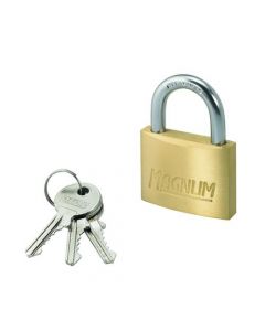 MASTER LOCK MAGNUM PADLOCK 50MM SOLID BRASS WITH KEYS 40044 (PACK OF 1)