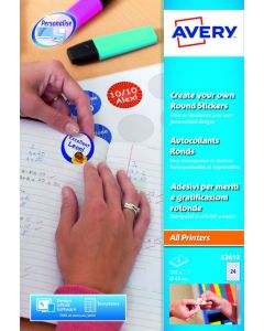 AVERY CREATE YOUR OWN REWARD STICKERS 24 PER SHEET (PACK OF 192) E3613 PACK OF 8 SHEETS)
