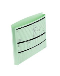 PERSONNEL WALLETS PRE-PRINTED EXTRA CAPACITY EXPANDABLE GUSSET GREEN [PACK OF 50 WALLETS]