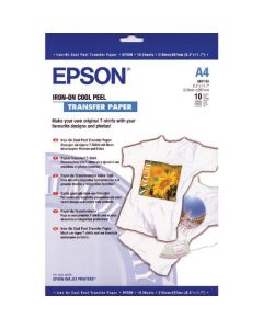 EPSON COOL PEEL IRON-ON A4 TRANSFER PAPER 124GSM (PACK OF 10 TRANSFERS)