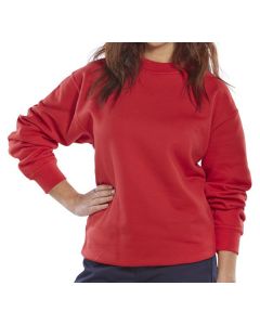 BEESWIFT POLYCOTTON SWEATSHIRT RED S (PACK OF 1)