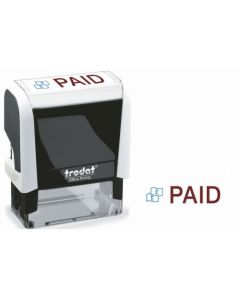 TRODAT OFFICE PRINTY STAMP SELF-INKING PAID 18X46MM REINKABLE RED AND BLUE REF 43243