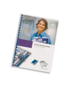 GBC REPORT COVERS FRONT PVC A4 CLEAR AND BACK A4 LEATHERGRAIN WHITE REF CR140070 [PACK 25X2]