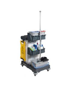 NUMATIC XTRA-COMPACT XC-1 CLEANING TROLLEY WITH 3 BUCKETS AND 2 TRAY UNITS W570XD840XH1060MM REF 907440