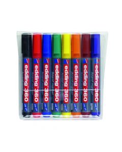 EDDING 360 DRYWIPE MARKER ASSORTED (PACK OF 8) 4-360-8