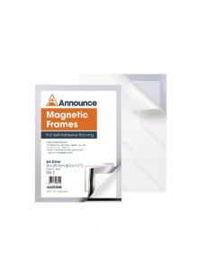 ANNOUNCE MAGNETIC FRAME A4 SILVER (PACK OF 2) AA01840