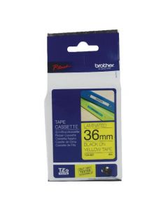BROTHER P-TOUCH TZ LABELLING TAPE 36MM BLACK ON YELLOW TZE661 (PACK OF 1)