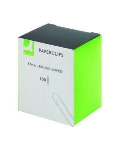 Q-CONNECT 32MM LIPPED PAPERCLIPS  KF01316Q (PACK OF 1000 CLIPS)