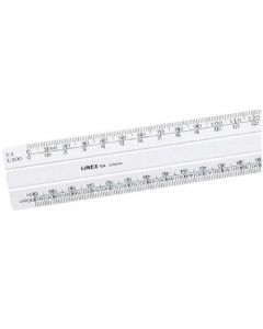 LINEX FLAT SCALE RULER 1:1 1:20-500 30CM WHITE LXH 434 (PACK OF 1)