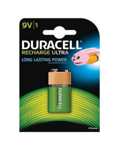 DURACELL RECHARGEABLE ACCU NIMH BATTERY 9V 15038744 (PACK OF 1)