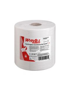 WYPALL L10 CENTREFEED HAND TOWEL ROLL SINGLE PLY 380X185MM 630 SHEETS PER ROLL WHITE REF 7490 [PACK 6]