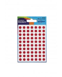 AVERY PACKETS OF LABELS ROUND DIAM.8MM RED REF 32-301 [10X560 LABELS]