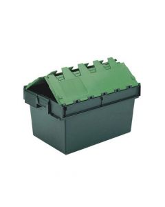 VFM GREEN 64 LITRE PLASTIC CONTAINER WITH LID 306598