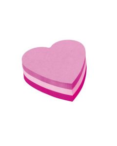 POST-IT NOTES 70 X 70MM HEART PINK (PACK OF 12) 2007H