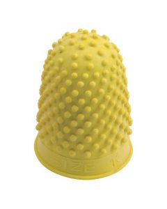 QUALITY THIMBLETTE RUBBER FOR NOTE-COUNTING PAGE-TURNING SIZE 2 LARGE YELLOW REF 265494 [PACK OF 10 THIMBLETTES]