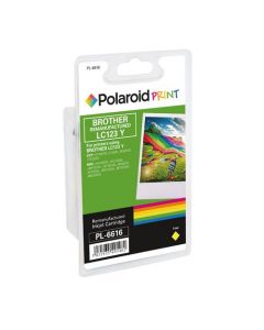 POLAROID BROTHER LC123Y REMANUFACTURED INKJET CARTRIDGE YELLOW LC123Y-COMP PL