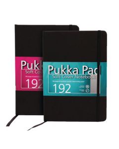 PUKKA PAD SIGNATURE SOFT COVER NOTEBOOK CASEBOUND A5 BLACK (PACK OF 3) 7746-SIG