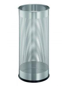 DURABLE UMBRELLA STAND TUBULAR STEEL PERFORATED 28.5 LITRE CAPACITY 280X635MM SILVER REF 3350/23