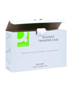 Q-CONNECT BUSINESS TRANSFER CASE WHITE (PACK OF 10 CASES) KF21661