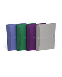 OXFORD OFFICE NBK CASEBOUND HARD COVER 90GSM SMART RULED 192PP A4 ASSORTED COLOUR REF 100105005 [PACK 5]