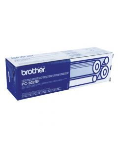 BROTHER BLACK THERMAL TRANSFER FILM RIBBON (PACK OF 2) PC302RF