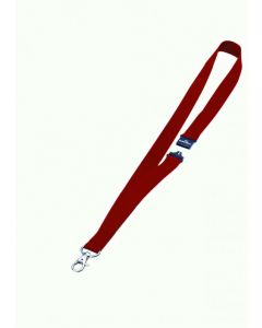 DURABLE TEXTILE BADGE LANYARD 20MM RED (PACK OF 10) 8137/03
