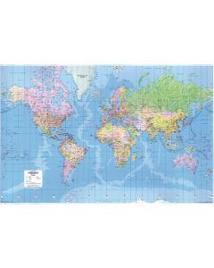 MAP MARKETING GIANT WORLD POLITICAL LAMINATED MAP GWLD