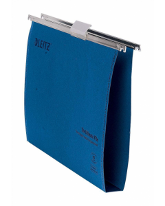 LEITZ ULTIMATE SUSPENSION FILE RECYCLED MANILLA WIDE-BASE 30MM 215GSM FOOLSCAP BLUE REF17450035 [PACK OF 50 FILES]