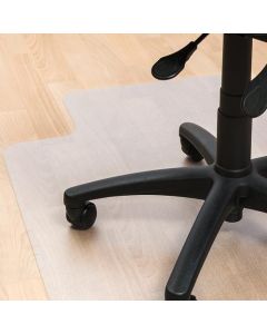 5 STAR OFFICE CHAIR MAT FOR HARD FLOORS PVC LIPPED 900X1200MM CLEAR/TRANSPARENT