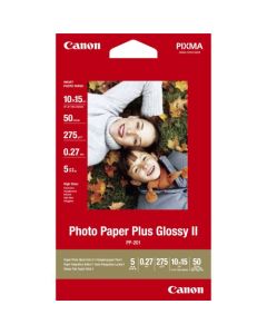 CANON GLOSSY PHOTO PAPER PLUS 10CM X 15CM 275GSM (PACK OF 50 SHEETS) PP-201
