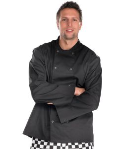 BEESWIFT CHEFS JACKET LONG SLEEVE BLACK XS (PACK OF 1)