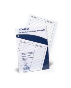 EXACOMPTA GUILDHALL RULED TELEPHONE ADDRESS BOOK REFILL A5 GA5/R (PACK OF 1)