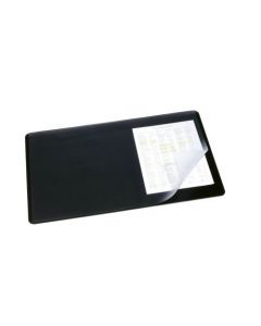 DURABLE DESK MAT WITH OVERLAY W530 X D400MM BLACK/CLEAR 7202/01  (PACK OF 1)