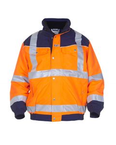 HYDROWEAR FURTH HIGH VISIBILITY SIMPLY NO SWEAT PILOT JACKET TWO TONE ORANGE / NAVY M (PACK OF 1)