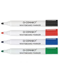 Q-CONNECT DRYWIPE MARKER PEN ASSORTED (PACK OF 10) KF00880